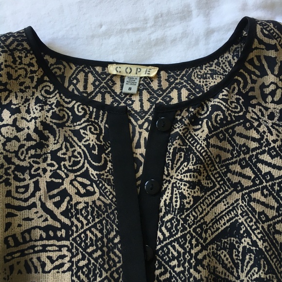 SOLD✖️ Neutral Batik Print Dress - Picture 3 of 6